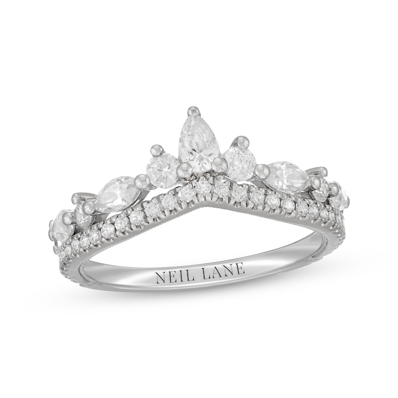 Main Image 1 of Neil Lane Pear, Marquise & Round-Cut Diamond Anniversary Ring 1 ct tw 14K White Gold