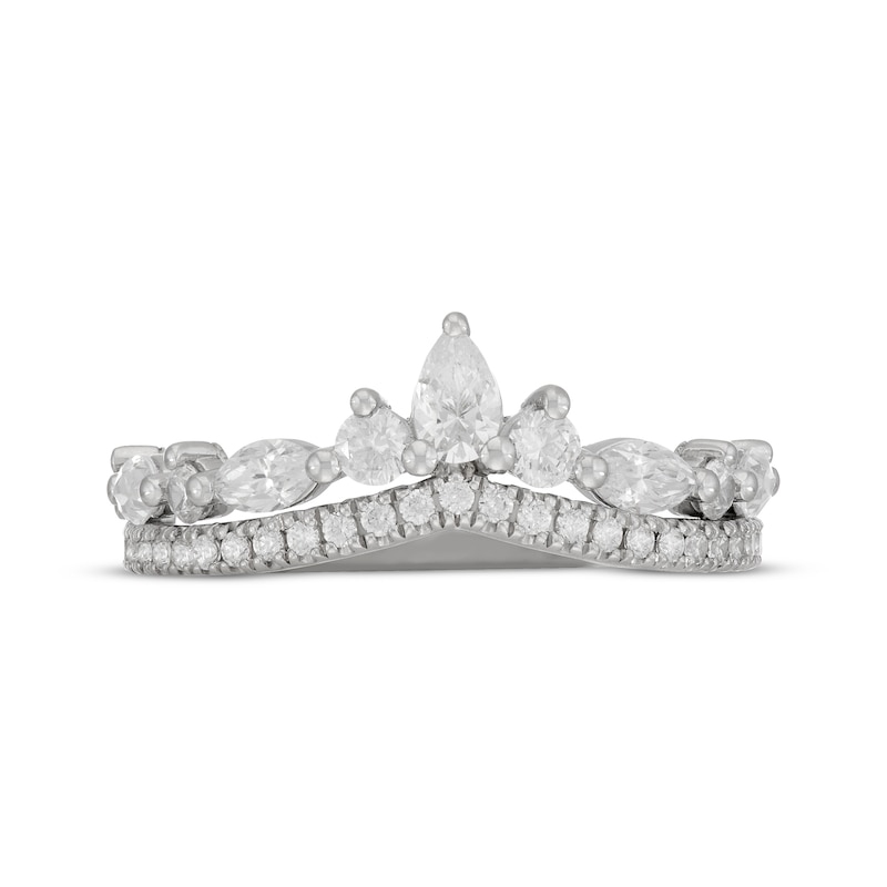 Main Image 3 of Neil Lane Pear, Marquise & Round-Cut Diamond Anniversary Ring 1 ct tw 14K White Gold