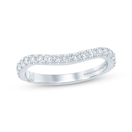 Monique Lhuillier Bliss Lab-Grown Diamond Contour Anniversary Ring 1/2 ct tw 18K White Gold