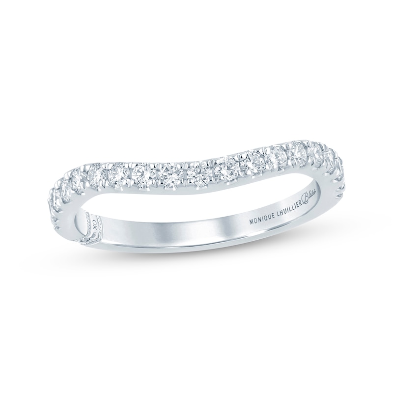 Main Image 1 of Monique Lhuillier Bliss Lab-Grown Diamond Contour Anniversary Ring 1/2 ct tw 18K White Gold