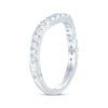 Thumbnail Image 2 of Monique Lhuillier Bliss Lab-Grown Diamond Contour Anniversary Ring 1/2 ct tw 18K White Gold