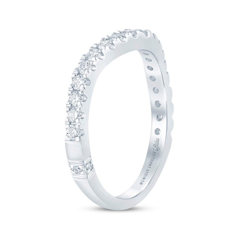 Main Image 2 of Monique Lhuillier Bliss Lab-Grown Diamond Contour Anniversary Ring 1/2 ct tw 18K White Gold