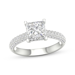 Lab-Grown Diamonds by KAY Princess-Cut Engagement Ring 2-1/2 ct tw 14K White Gold