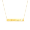 Thumbnail Image 1 of Mama Heart Cutout Bar Necklace 10K Yellow Gold 17.75&quot;