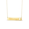 Thumbnail Image 2 of Mama Heart Cutout Bar Necklace 10K Yellow Gold 17.75&quot;