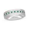 Thumbnail Image 1 of Neil Lane Men's Natural Emerald & Diamond Wedding Band 1/6 ct tw 14K White Gold