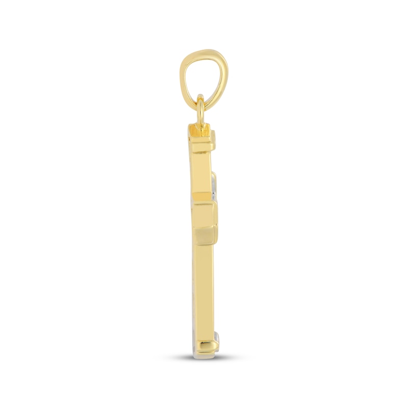 Main Image 3 of Lab-Grown Diamonds by KAY Cross Charm 2 ct tw 10K Yellow Gold