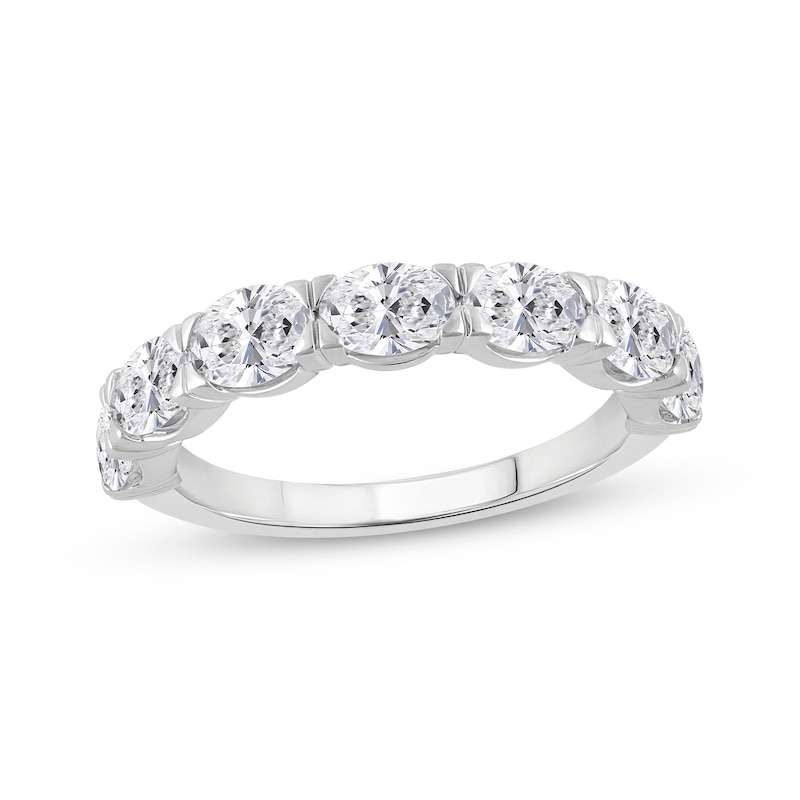 Main Image 1 of Lab-Grown Diamonds by KAY Oval-Cut Anniversary Ring 2 ct tw 14K White Gold