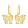 Thumbnail Image 2 of Diamond-Cut Butterfly Dangle Earrings 10K Yellow Gold