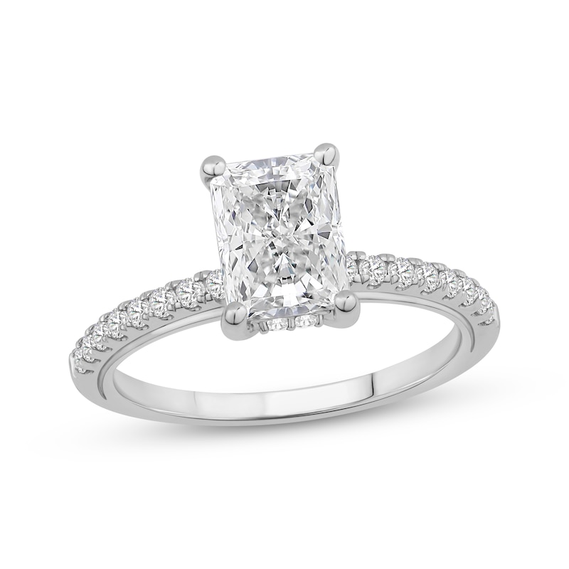 Lab-Created Diamonds by KAY Radiant-Cut Engagement Ring 1-7/8 ct tw 14K ...