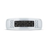 Thumbnail Image 3 of Men's Black & White Diamond Wedding Band 1/2 ct tw 10K White Gold