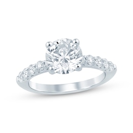 Now + Forever Lab-Grown Diamonds Round-Cut Engagement Ring 2-1/2 ct tw 14K White Gold