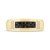 Thumbnail Image 3 of Men's Black & White Diamond Wedding Band 1/2 ct tw 10K Yellow Gold