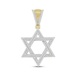 Men's Diamond Star of David Charm 1/2 ct tw 10K Yellow Gold