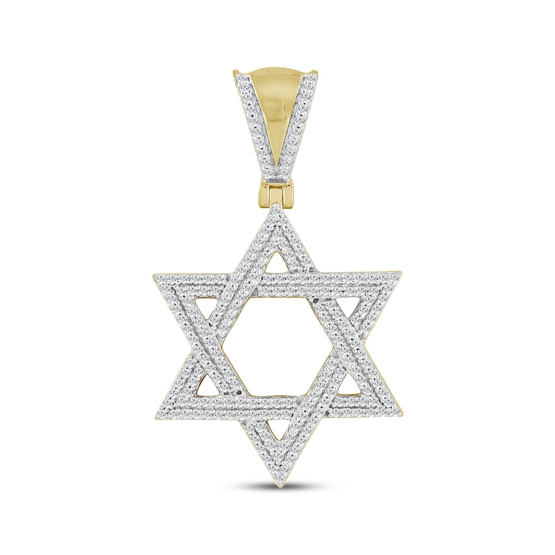 Main Image 1 of Men's Diamond Star of David Charm 1/2 ct tw 10K Yellow Gold