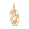 Thumbnail Image 2 of Men's Openwork Oval Frame Dragon Charm 10K Yellow Gold