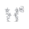 Thumbnail Image 1 of Diamond Flower Trio Earrings 1/10 ct tw 10K White Gold