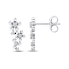 Thumbnail Image 3 of Diamond Flower Trio Earrings 1/10 ct tw 10K White Gold