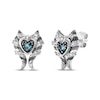 Thumbnail Image 1 of Star Wars Ahsoka Tano London Blue Topaz & Diamond Earrings 1/10 ct tw Sterling Silver