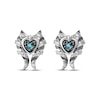 Thumbnail Image 2 of Star Wars Ahsoka Tano London Blue Topaz & Diamond Earrings 1/10 ct tw Sterling Silver