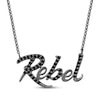 Thumbnail Image 1 of Ink & Ice Black Diamond &quot;Rebel&quot; Necklace 1/4 ct tw Black Rhodium-Plated Sterling Silver 18&quot;