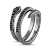 Thumbnail Image 2 of Ink & Ice Black Diamond Coiled Snake Ring 1/5 ct tw Black Rhodium-Plated Sterling Silver