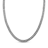 Thumbnail Image 1 of Ink & Ice Men's Black Diamond Curb Chain Necklace 3-1/2 ct tw Black Rhodium-Plated Sterling Silver 22&quot;