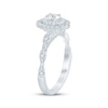 Thumbnail Image 2 of Oval-Cut Diamond Double Halo Engagement Ring 7/8 ct tw 14K White Gold