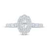 Thumbnail Image 3 of Oval-Cut Diamond Double Halo Engagement Ring 7/8 ct tw 14K White Gold