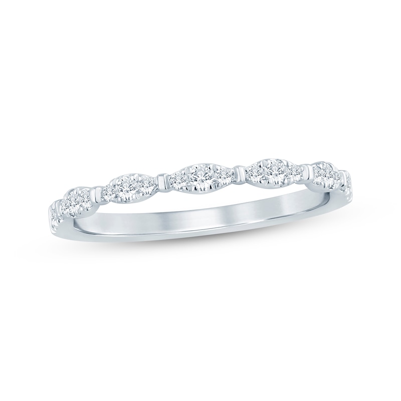 Main Image 1 of Diamond Wedding Band 1/4 ct tw 14K White Gold