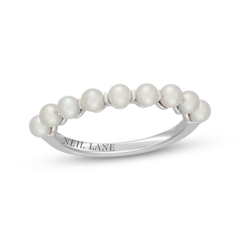 Main Image 1 of Neil Lane Cultured Akoya Pearl Anniversary Ring 14K White Gold