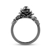 Thumbnail Image 3 of Ink & Ice Black & White Diamond Rose Ring 1/20 ct tw Black Rhodium-Plated Sterling Silver