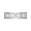 Thumbnail Image 3 of Neil Lane Artistry Men's Round & Baguette-Cut Lab-Grown Diamond Wedding Band 3/4 ct tw 14K White Gold