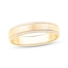 Thumbnail Image 1 of Brushed Milgrain Wedding Band 10K Yellow Gold 4mm