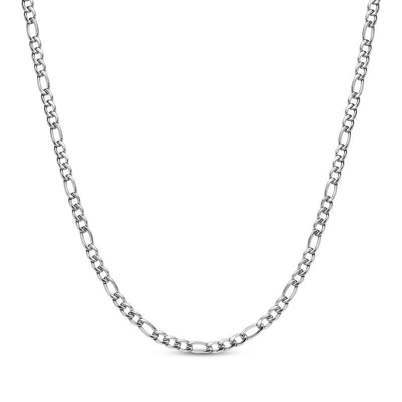 Main Image 1 of Figaro Chain Necklace 6mm Solid Stainless Steel 22&quot;