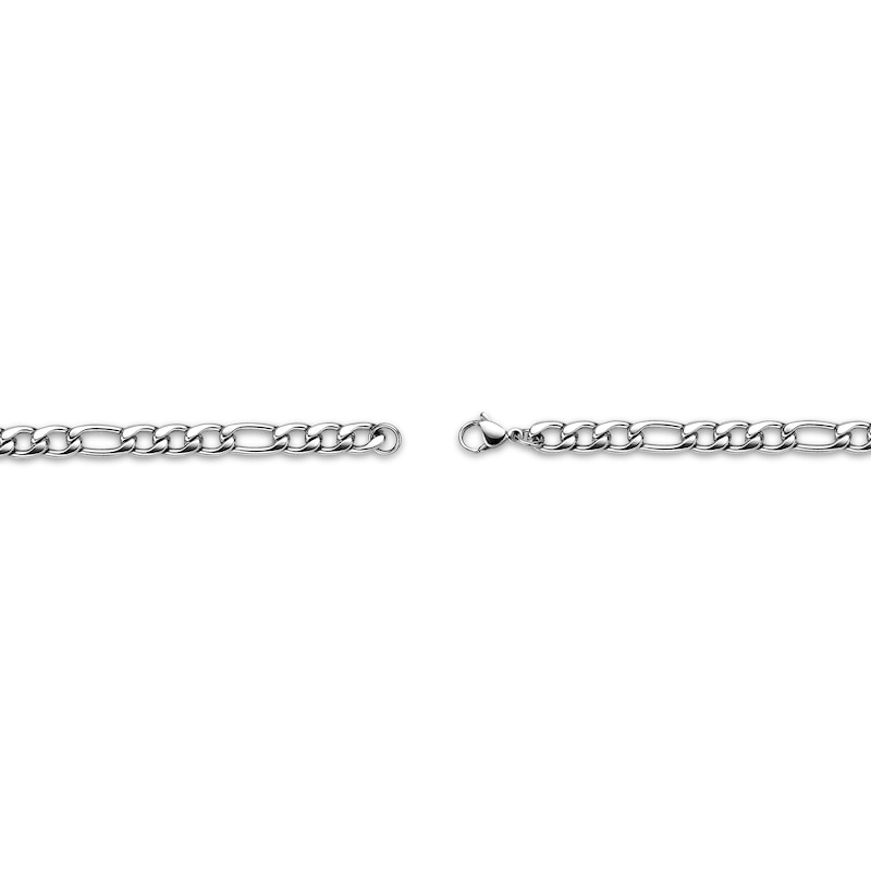 Main Image 3 of Figaro Chain Necklace 6mm Solid Stainless Steel 22&quot;