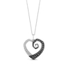 Thumbnail Image 1 of Disney Treasures The Nightmare Before Christmas Black & White Diamond Necklace 1/3 ct tw Sterling Silver 17&quot;