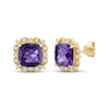 Thumbnail Image 3 of Cushion-Cut Amethyst & Diamond Gift Set 1/3 ct tw 10K Yellow Gold 18&quot;