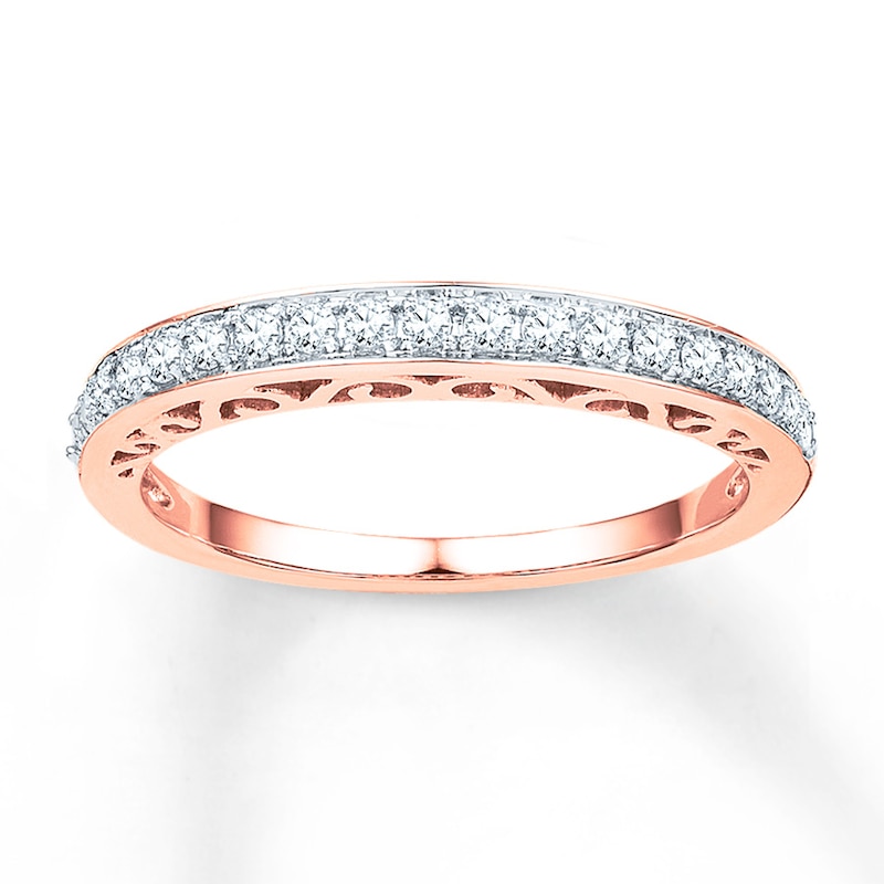 Main Image 1 of Anniversary Band 1/4 ct tw Diamonds 10K Rose Gold