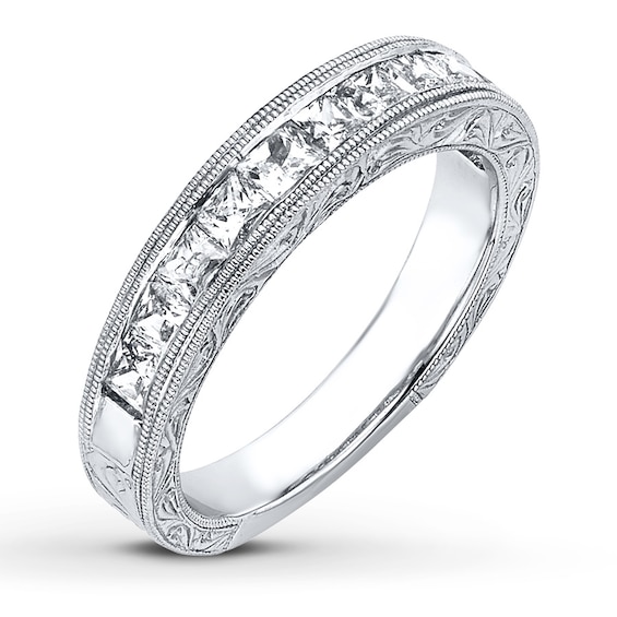 Diamond Anniversary Band 1/2 ct tw Princess-cut 14K White Gold | Womens