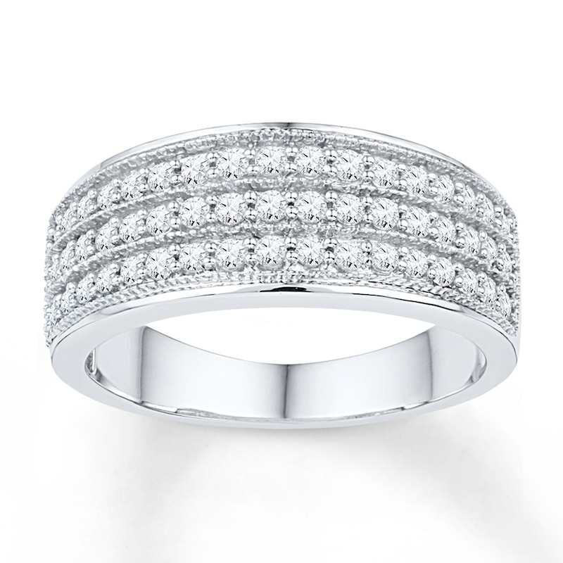 Main Image 1 of Anniversary Band 1/2 ct tw Diamonds 10K White Gold