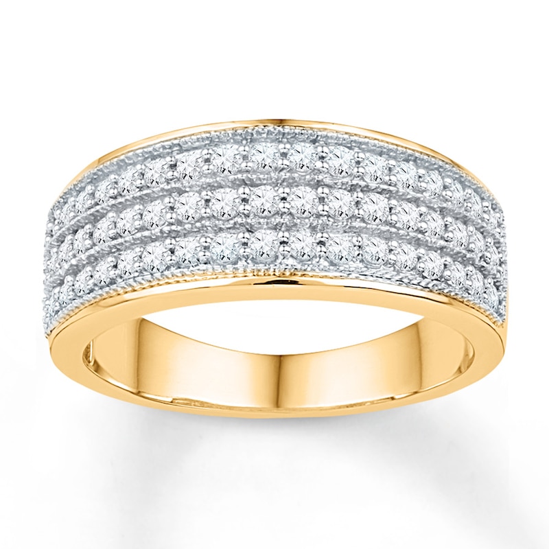 Main Image 1 of Anniversary Band 1/2 ct tw Diamonds 10K Yellow Gold