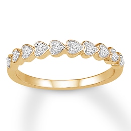 Now + Forever Diamond Anniversary Band 1/8 ct tw Round-cut 10K Yellow Gold