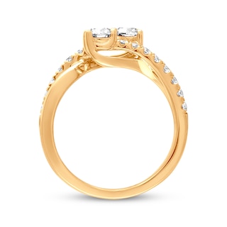 Ever Us Two-Stone Diamond Ring 1 ct tw Round 14K Yellow Gold | Kay