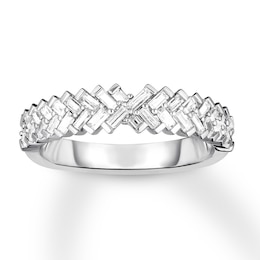 Diamond Anniversary Band 3/4 ct tw Baguette 14K White Gold