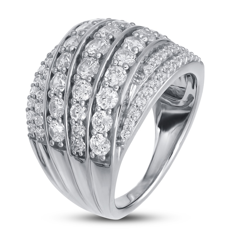 Main Image 2 of Diamond Anniversary Band 2 ct tw Round-cut 10K White Gold