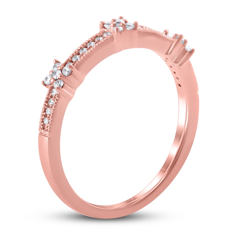 Main Image 2 of Diamond Anniversary Ring 1/6 ct tw in 10K Rose Gold