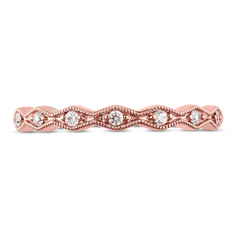 Main Image 3 of Diamond Anniversary Ring 1/10 ct tw in 10K Rose Gold