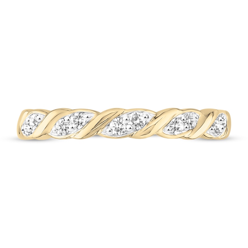 Main Image 3 of Diamond Anniversary Ring 1/6 ct tw 10K Yellow Gold