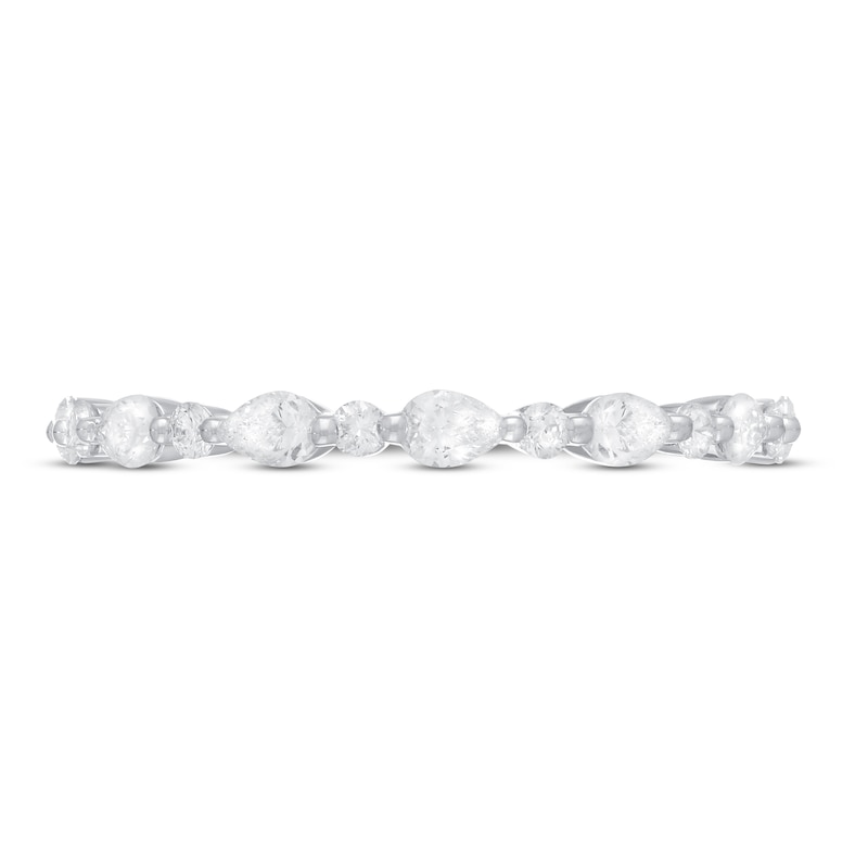 Main Image 3 of Neil Lane Premiere Diamond Anniversary Ring 5/8 ct tw Pear/Round 14K White Gold